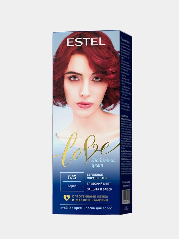 Стойкая крем-краска для волос ESTEL LOVE Бордо, 6/5