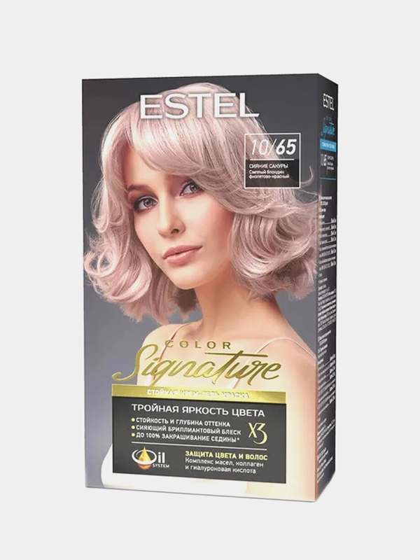 Стойкая крем-гель краска для волос ESTEL COLOR Signature "Сияние сакуры", 10/65