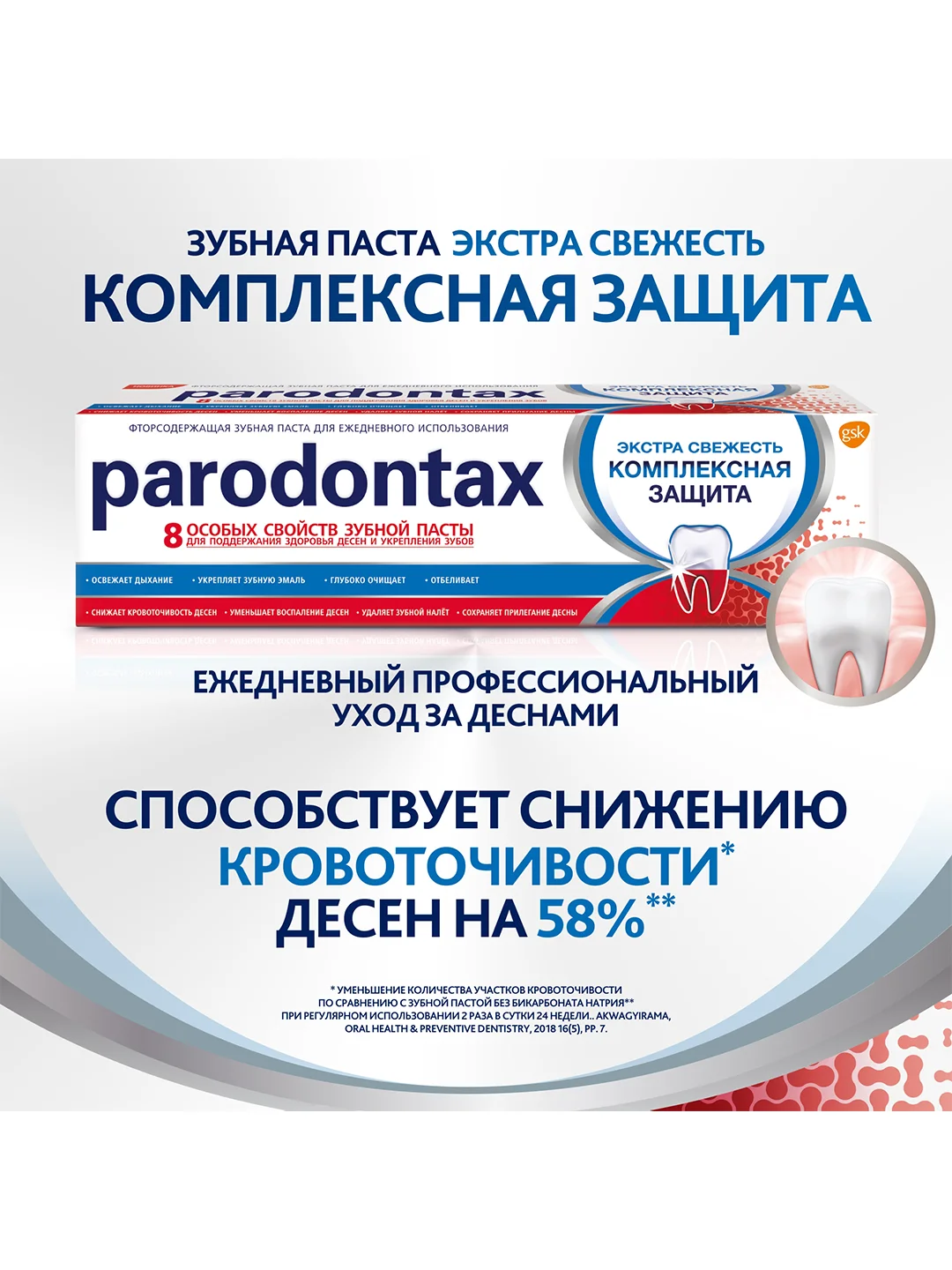 Зубная паста parodontax Комплексная Защита от воспаления и кровоточивости, 50 мл