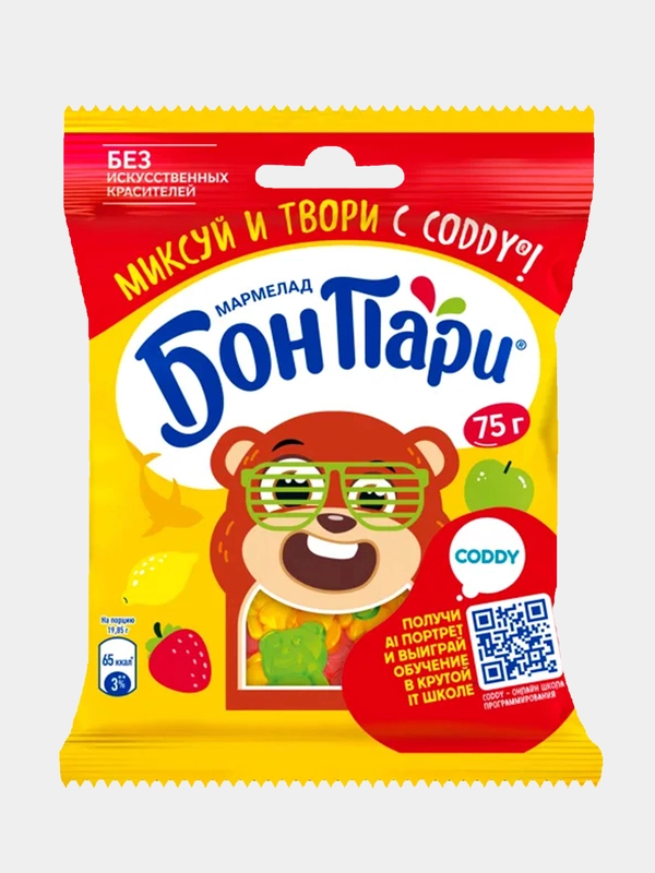 Мармелад Бон Пари, жевательный, 75г