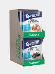 Овсянка БЫСТРОВ ассорти "Клубника" и "Лесные ягоды", 35 г, 20 шт