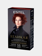 Стойкая крем-краска для седых волос ESTEL Великая "Светлый шатен, красный", 5/5
