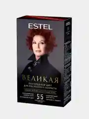 Стойкая крем-краска для седых волос ESTEL Великая "Светлый шатен, красный", 5/5