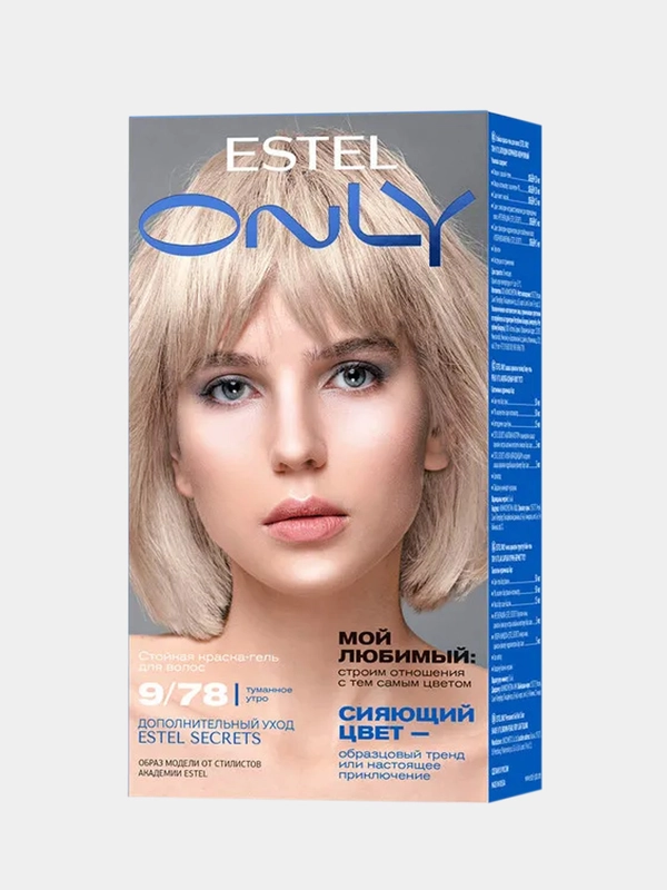 Стойкая краска-гель для волос ESTEL ONLY "Блондин коричнево-жемчужный", 125 мл