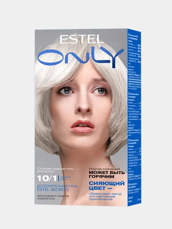 Стойкая краска-гель для волос ESTEL ONLY "Светлый блондин", пепельно-жемчужный, 125 мл