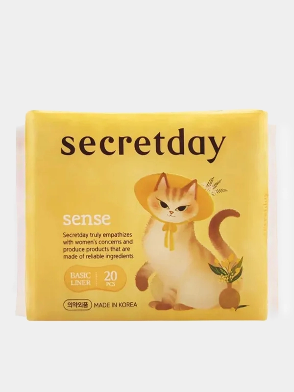 Ультратонкие дышащие ежедневные прокладки Secretday, 20 штук