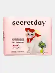 Хлопковые гигиенические прокладки SECRETDAY PURE LOVE, М, 16 штук