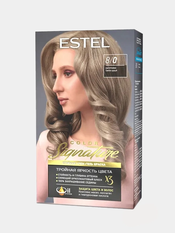 Стойкая крем-гель краска для волос ESTEL COLOR Signature, капучино