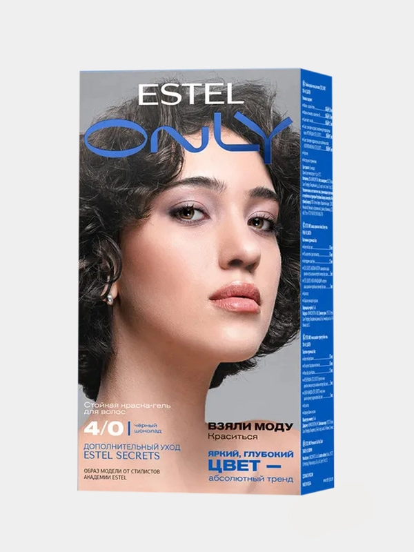 Стойкая краска-гель для волос ESTEL ONLY ШАТЕН, 125 мл