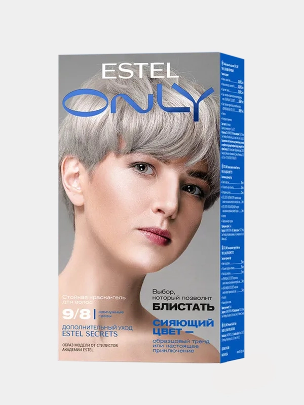 Стойкая краска-гель для волос ESTEL ONLY "Блондин жемчужный", 125 мл