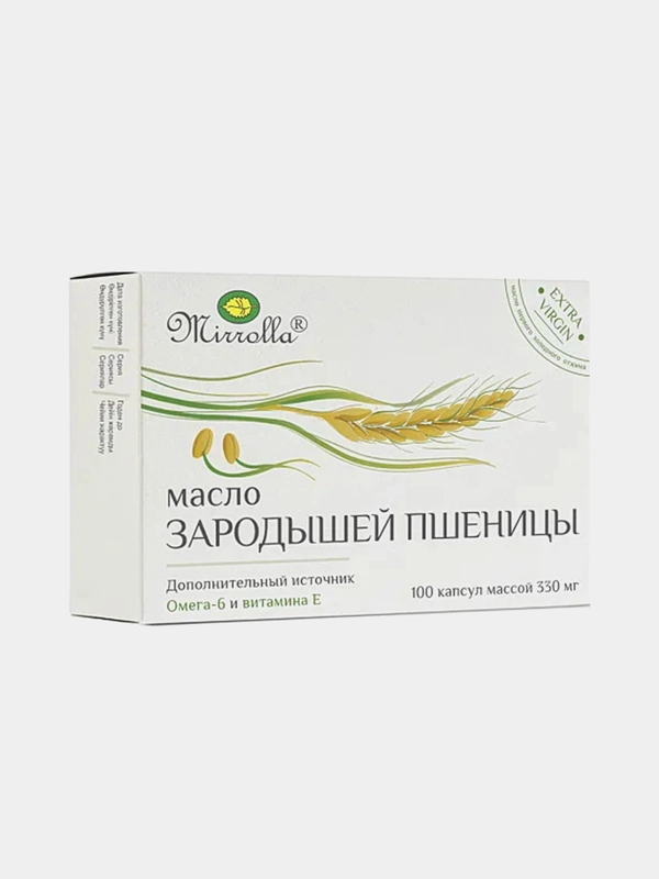 БАД к пище Mirrolla "Масло зародышей пшеницы", 330 мг, 100 капсул