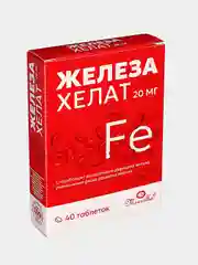 БАД к пище Mirrolla Железа хелат, 20 мг, 40 таблеток
