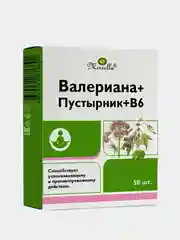 БАД к пище Mirrolla Валериана+Пустырник+B6, 50 таблеток
