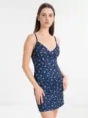 Индиго платье женское короткое / сарафан / сорочка, размеры 42,44,46