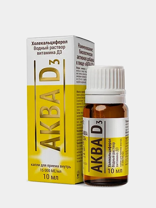 БАД к пище Mirrolla Аква Д3, 15 000 МЕ, 10 мл