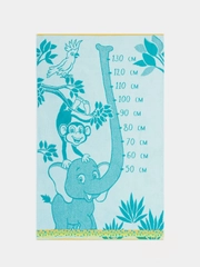 Полотенце детское махровое банное 100х150 см, 100% хлопок 460 гр/м2 Cleanelly Kids Джунгли