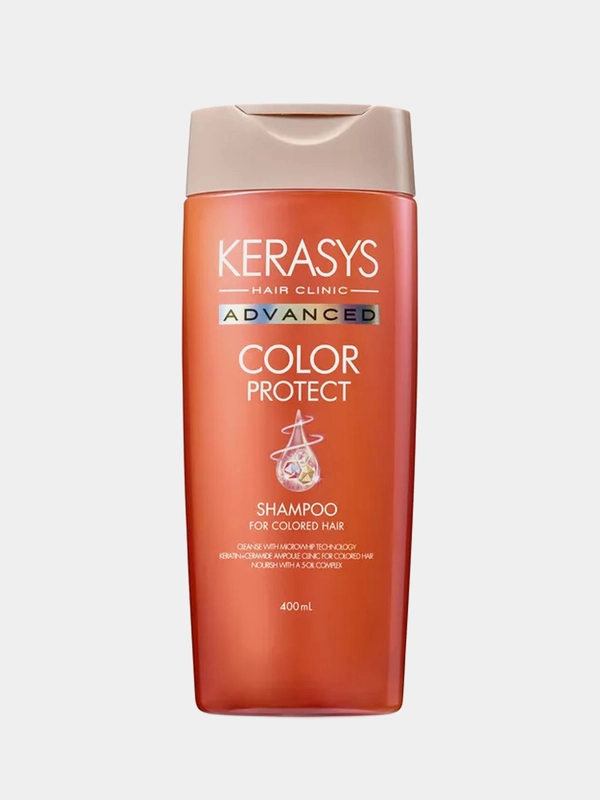 Шампунь Kerasys Advanced Защита цвета, с церамидными и кератиновыми ампулами, 400 мл