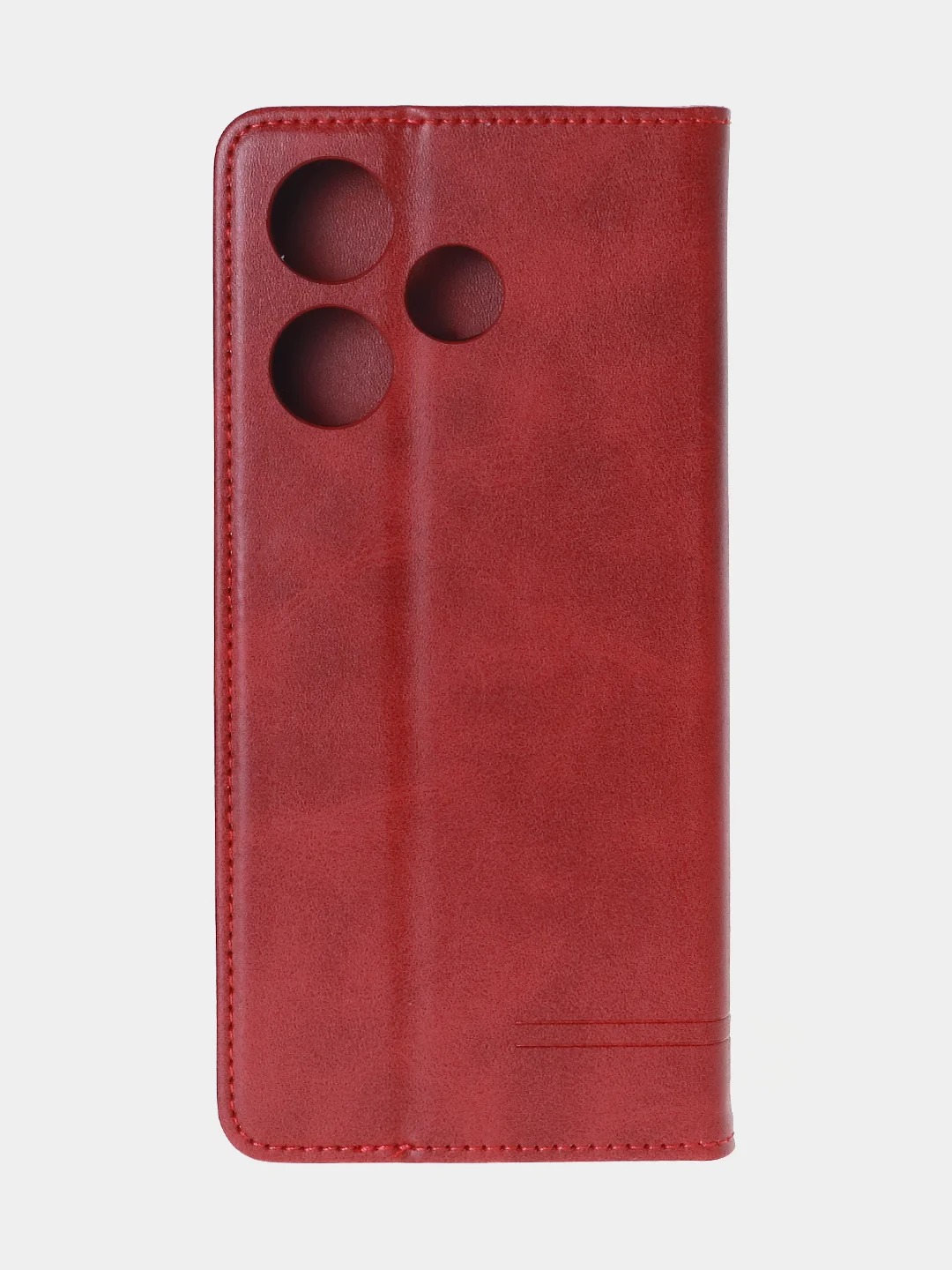 Красный чехол-книжка для Xiaomi Redmi 13 (4G) из высококачественной искусственной кожи