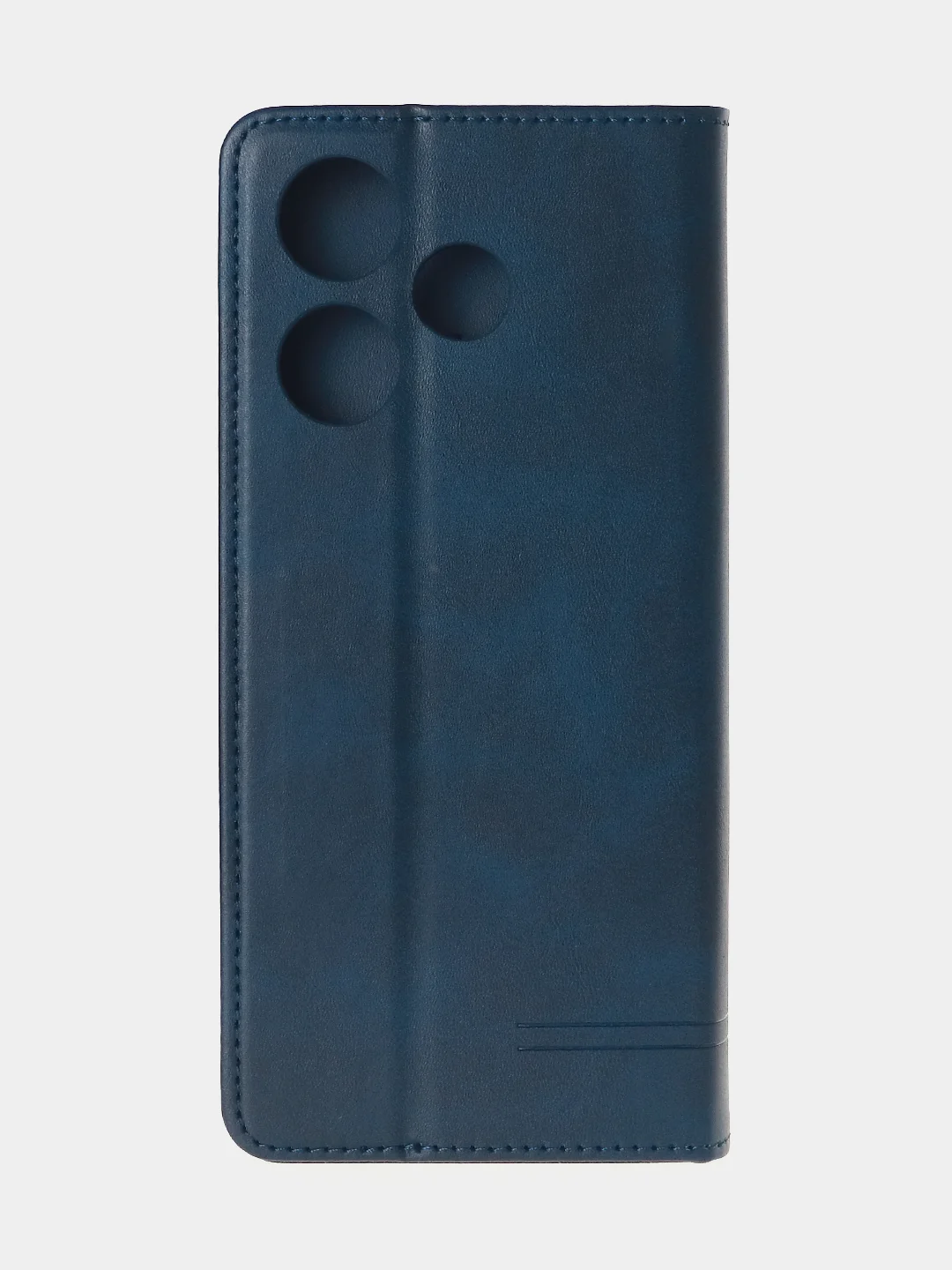 Синий чехол-книжка для Xiaomi Redmi 13 (4G) из высококачественной искусственной кожи