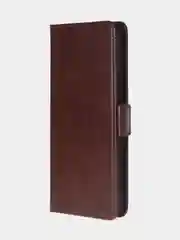 Терракотовый чехол-книжка для Xiaomi Redmi 13 (4G) из высококачественной искусственной кожи