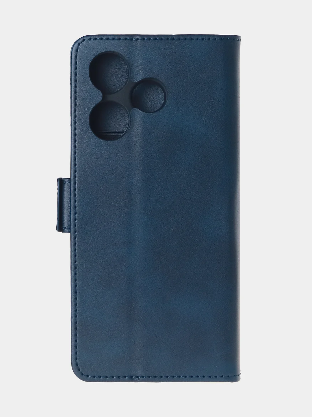 Темно-синий чехол-книжка для Xiaomi Redmi 13 (4G) из высококачественной искусственной кожи