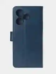 Темно-синий чехол-книжка для Xiaomi Redmi 13 (4G) из высококачественной искусственной кожи