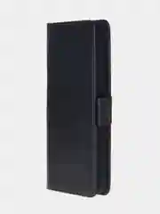 Угольный чехол-книжка для Xiaomi Redmi 13 (4G) из высококачественной искусственной кожи