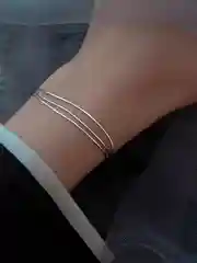 Серебряный тонкий браслет на руку и ногу серебро