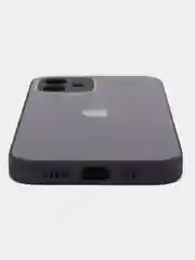 Индиго силиконовый чехол для iPhone 12, со стеклянной панелью