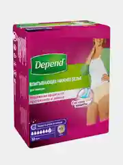 Впитывающее нижнее белье Depend для женщин M/L, 44-50, 10 штук