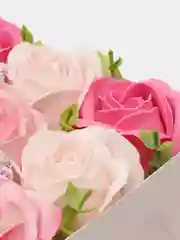 Розовый букет из вспененного мыла , подарок на Новый год маме,сестре,коллеге ,подарочный набор