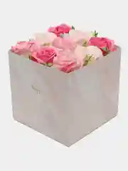 Розовый букет из вспененного мыла , подарок на Новый год маме,сестре,коллеге ,подарочный набор