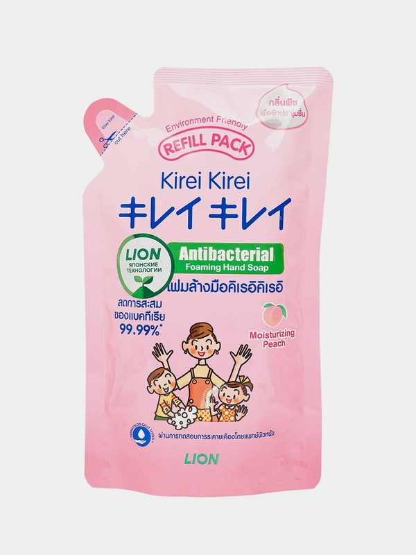 Мыло-пенка для рук детская Japonica LION Kirei Kirei "Розовый персик", 200 мл