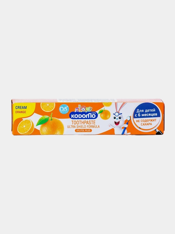 Паста зубная LION Kodomo, для детей с 6 месяцев, с ароматом апельсина, 40 г