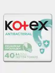 Ежедневные прокладки Kotex Antibacterial Экстра тонкие, 40шт.