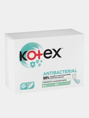 Ежедневные прокладки Kotex Antibacterial Экстра тонкие, 40шт.