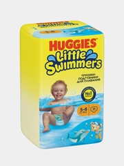 Подгузники трусики Huggies Little Swimmers для плавания 12-18кг, 5-6 размер, 11шт