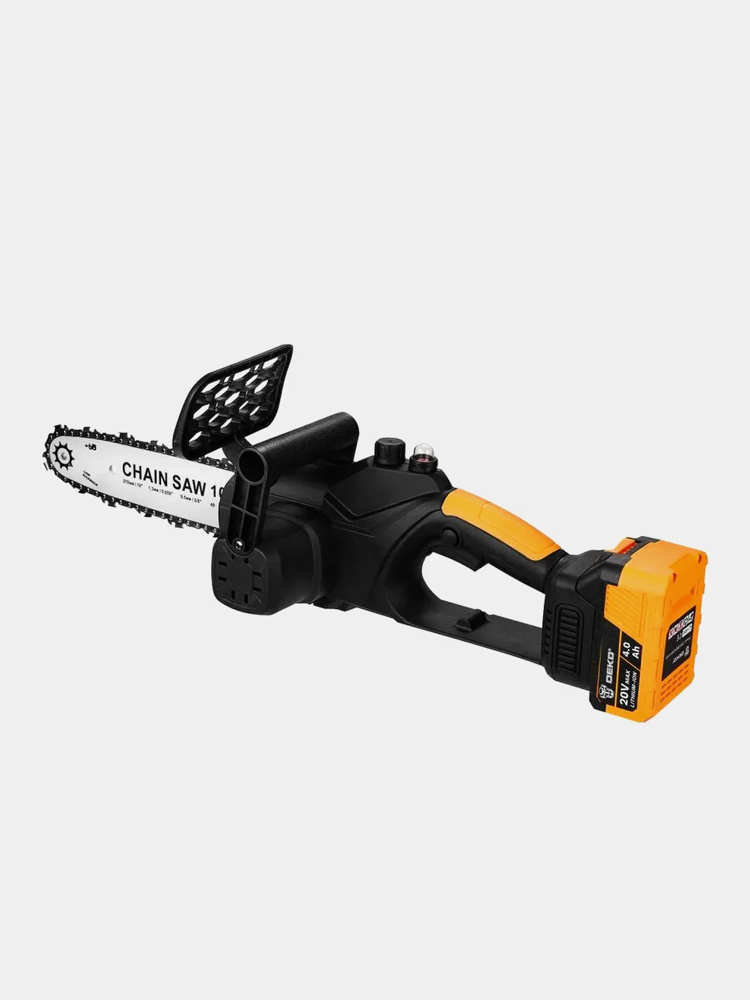Пила цепная аккумуляторная бесщеточная DEKO DKCHS 20, 10", 2x4.0Ач, 20 В