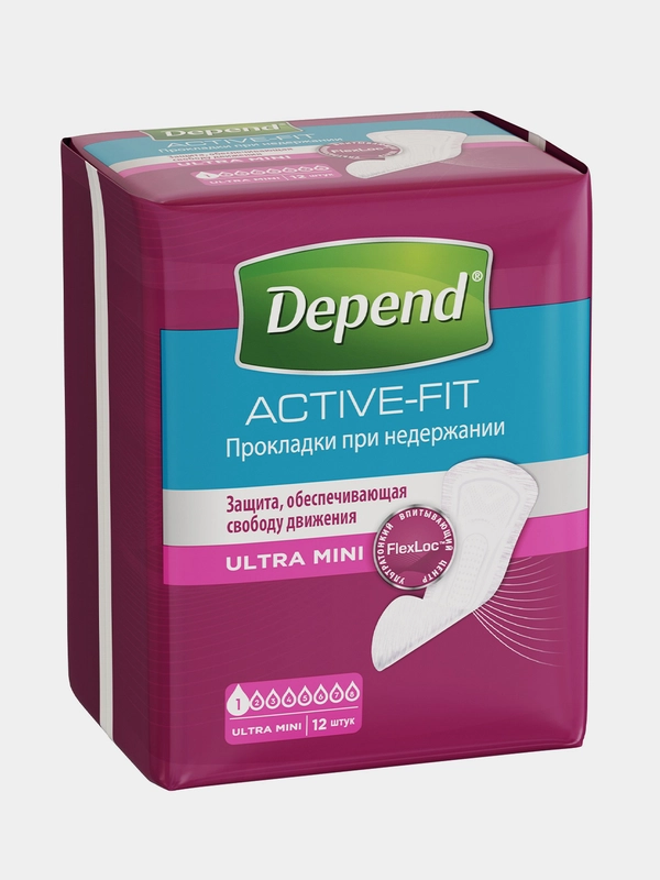Прокладки DEPEND Ultra Mini для женщин, 12 шт.