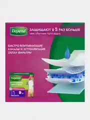 Впитывающее нижнее белье Depend для женщин L/XL (50-56), 9 шт.