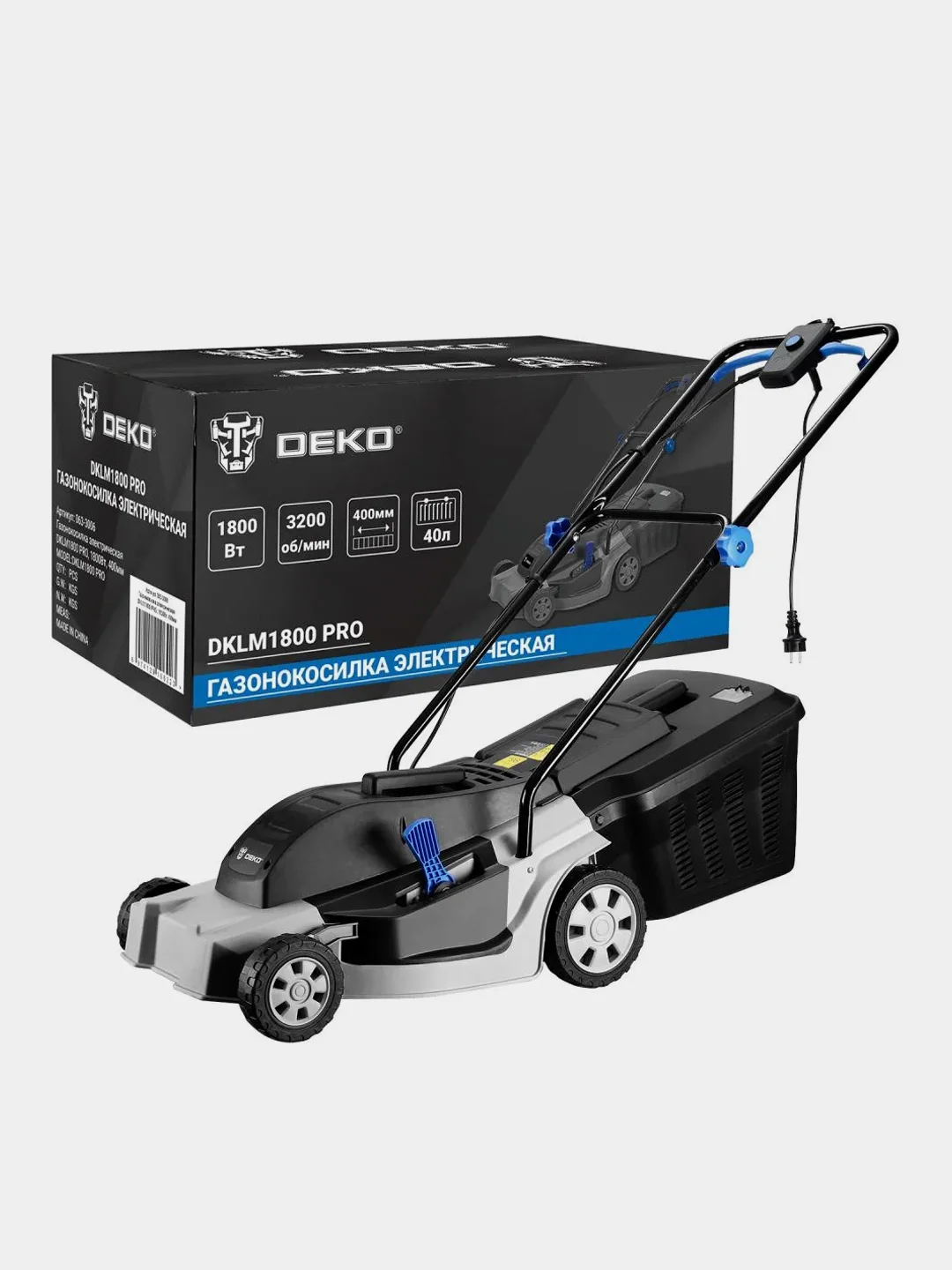 Газонокосилка электрическая DEKO DKLM1800 PRO, 1800 Вт, 400 мм