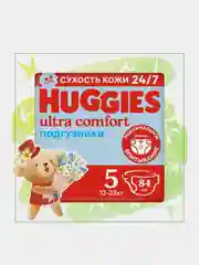 Подгузники Huggies Ultra Comfort для мальчиков 12-22кг, 5 размер, 84шт