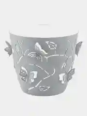 Горшок для цветов Plast Team Butterflies, 1,4 л, D145 мм, круглый, серый шторм