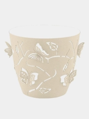 Горшок для цветов Plast Team Butterflies, 1,4 л, D145, круглый, молочный туман