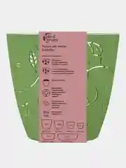 Горшок для цветов Plast Team Butterflies, 1,4 л, D145, круглый, цвет зеленое яблоко