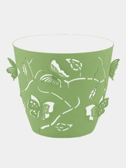 Горшок для цветов Plast Team Butterflies, 1,4 л, D145, круглый, цвет зеленое яблоко