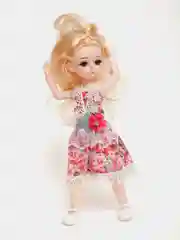 Серебряный кукла с аксессуарами / Шарнирная кукла 25 см / 3D глаза / Кукольный набор