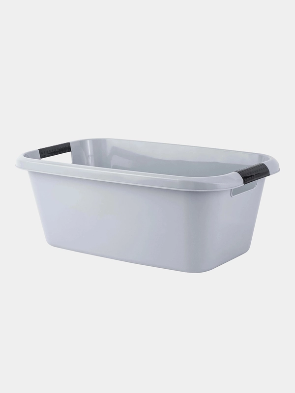 Таз Plast Team LICA, с ручками, прямоугольный, 30 л, серый шторм