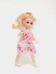 Розовый кукла с аксессуарами / Шарнирная кукла 25 см / 3D глаза / Кукольный набор