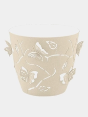 Горшок для цветов Plast Team Butterflies, круглый, молочный туман, 2,5 л, 176х176х164 мм